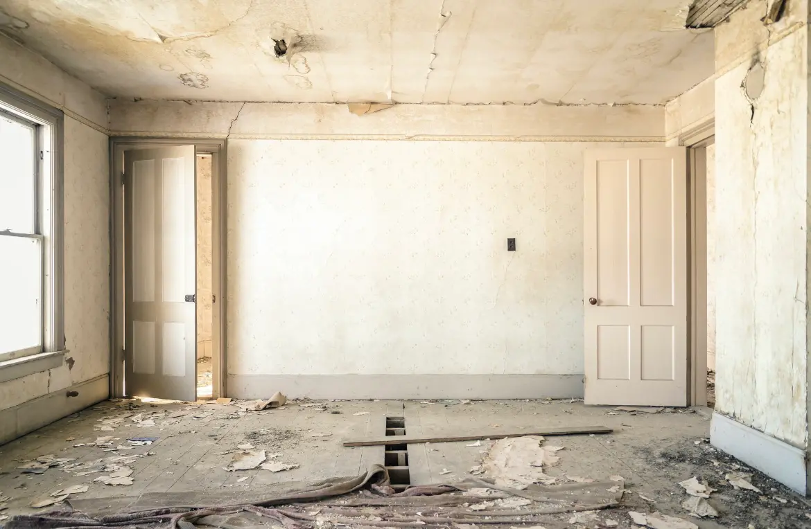 Waste disposal crew managing a cleanout project in California